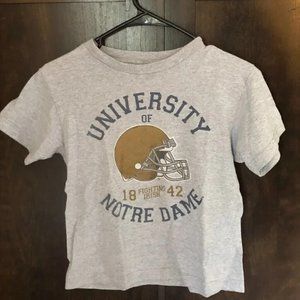 University Notre Dame Irish Gray XS Boy's T-Shirt